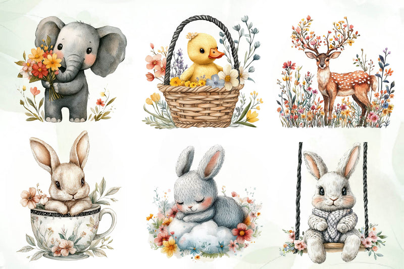 Cute Crochet Easter Animal Clipart Bundle - CraftNest - Digital Crafting and Art