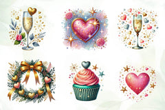 Glittery Valentine Clipart Bundle - CraftNest - Digital Crafting and Art