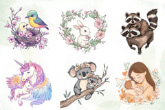 Mom & Baby Illustrations Clipart Bundle - CraftNest - Digital Crafting and Art