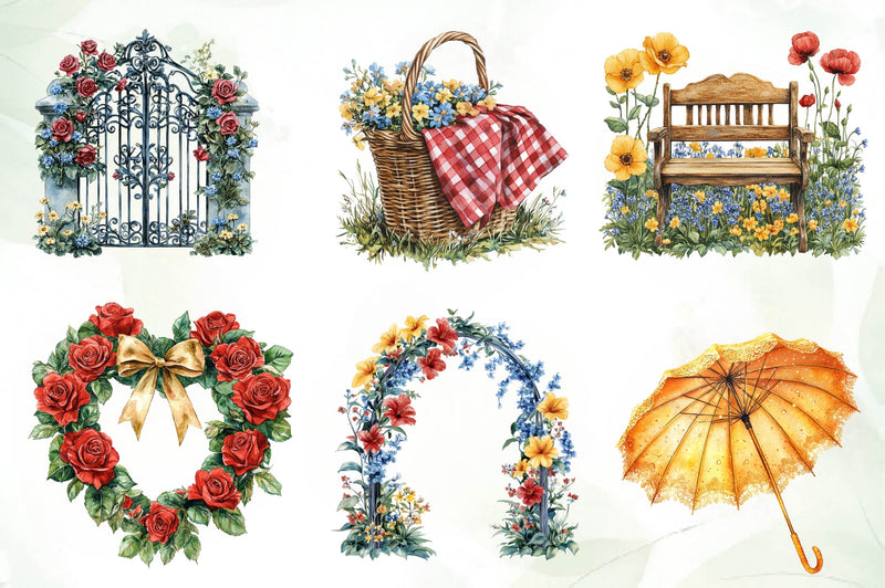 Beautiful Victorian Spring Clipart Bundle - CraftNest - Digital Crafting and Art