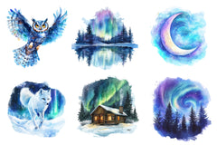 Enchanted Northern Lights Clipart Bundle - CraftNest - Digital Crafting and Art