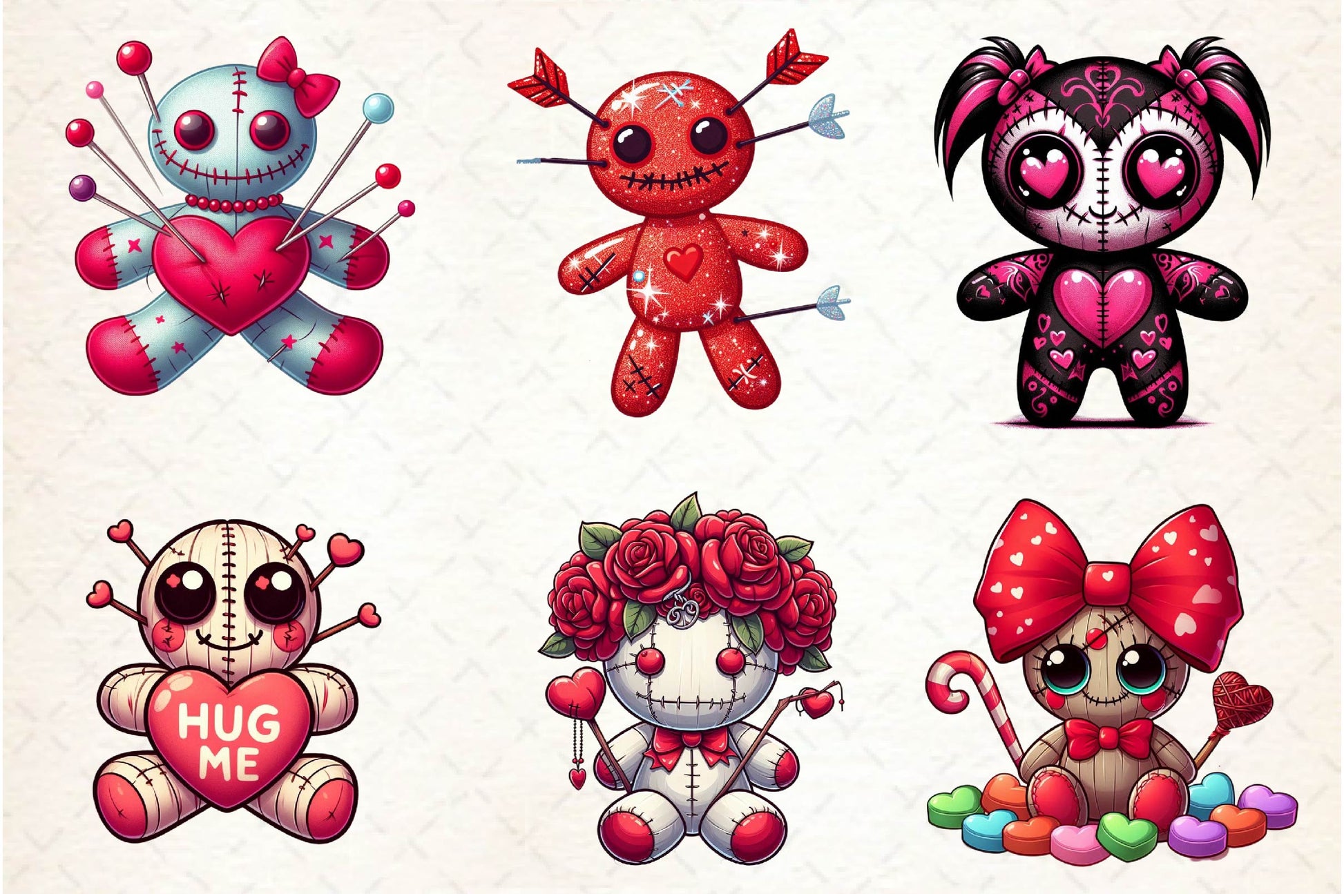 Valentines Day Voodoo Doll Clipart Bundle - CraftNest - Digital Crafting and Art