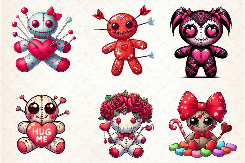 Valentines Day Voodoo Doll Clipart Bundle - CraftNest - Digital Crafting and Art