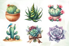 Cactus And Succulents Clipart Bundle - CraftNest - Digital Crafting and Art
