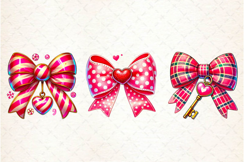 Pink Coquette Valentine Bow Clipart Bundle - CraftNest - Digital Crafting and Art