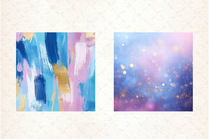 Blue Pink Gold Abstract Backgrounds Clipart Bundle - CraftNest - Digital Crafting and Art