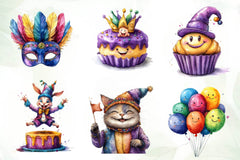 Funny Mardi Gras Clipart Bundle - CraftNest - Digital Crafting and Art