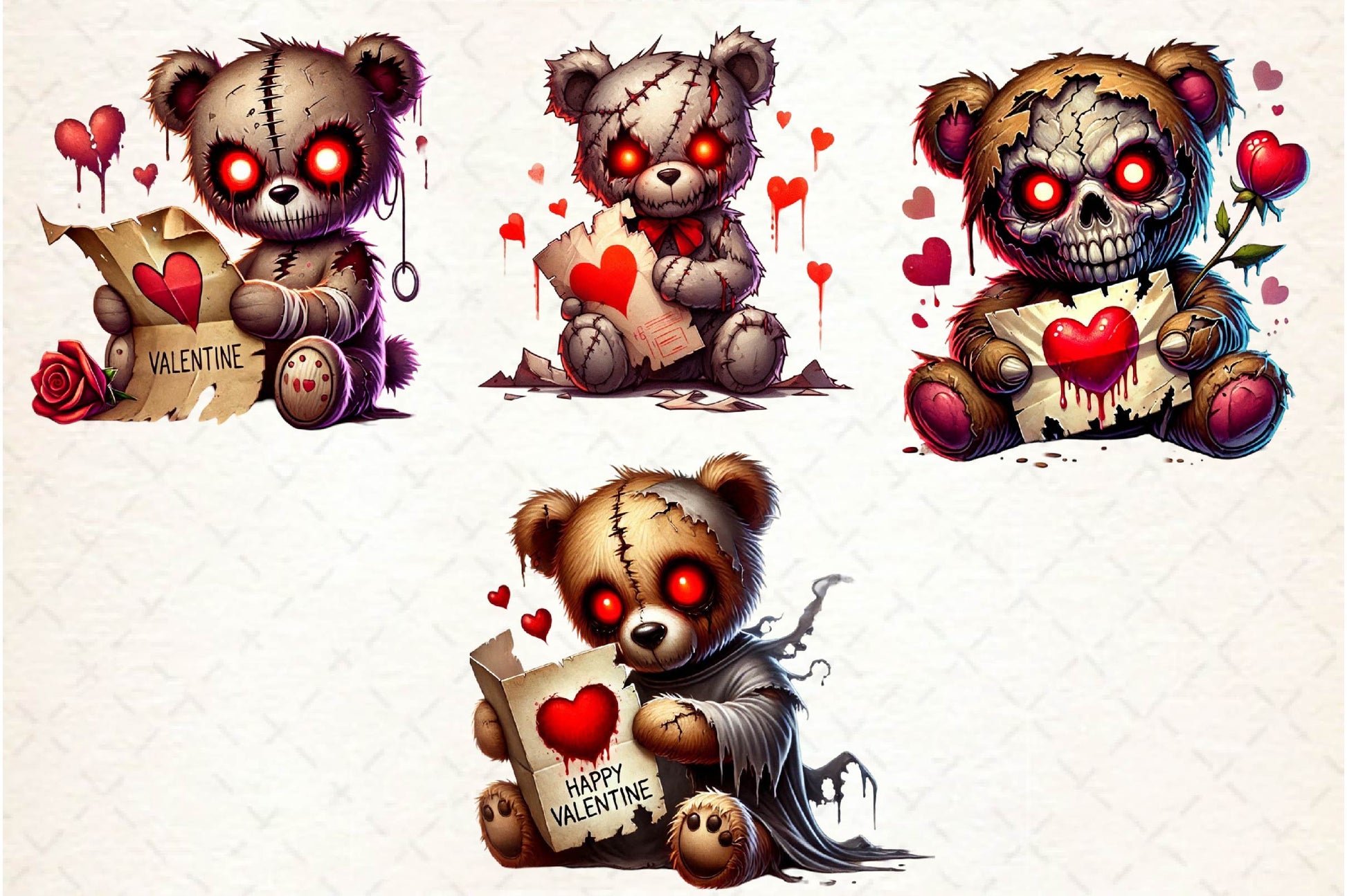 Haunted Teddy Bear Clipart Bundle - CraftNest - Digital Crafting and Art