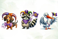 Mardi Gras Animals Clipart Bundle - CraftNest - Digital Crafting and Art