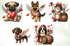 Dogs Cupid Valentines Day Clipart Bundle - CraftNest - Digital Crafting and Art