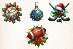 Christmas Sport Balls Clipart Bundle - CraftNest - Digital Crafting and Art