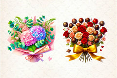 Rose Bouquets Clipart Bundle - CraftNest - Digital Crafting and Art