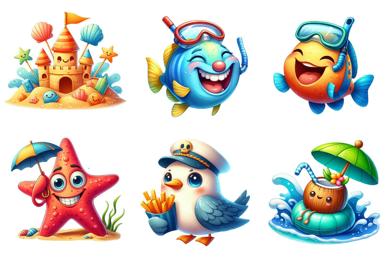 Funny Summer Day Clipart Bundle - CraftNest - Digital Crafting and Art