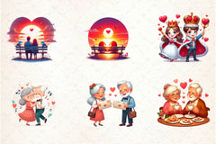 Old Couple Valentine's Day Clipart Bundle - CraftNest - Digital Crafting and Art