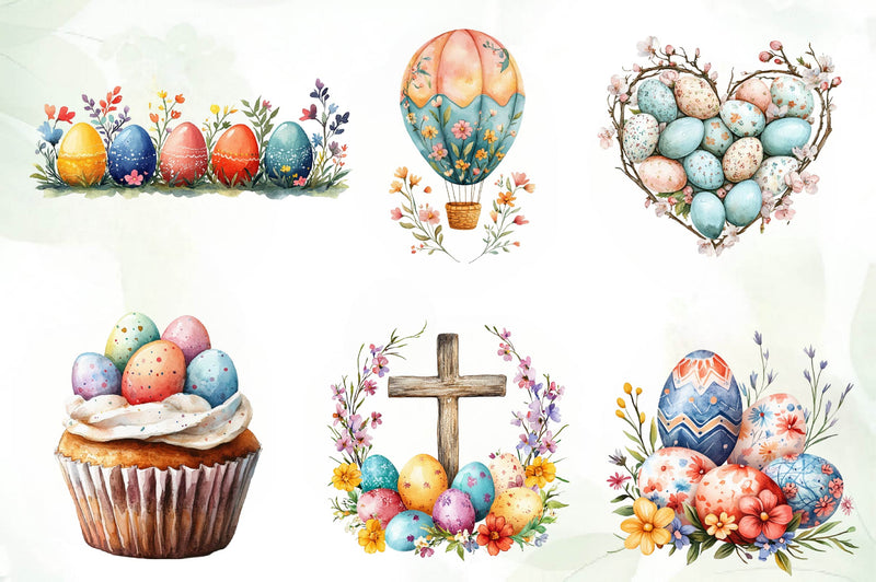 Colorful Easter Clipart Bundle - CraftNest - Digital Crafting and Art