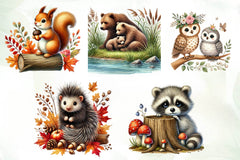Woodland Animals Clipart Bundle - CraftNest - Digital Crafting and Art