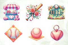 Coquette Baseball Clipart Bundle - CraftNest - Digital Crafting and Art
