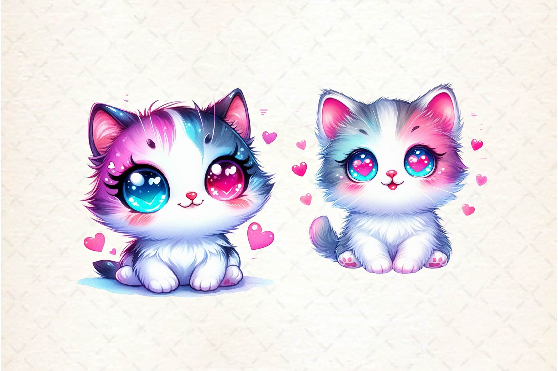 Cute Valentine Kitten Clipart Bundle - CraftNest - Digital Crafting and Art