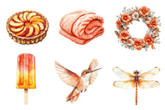 Peachy Spring Clipart Bundle - CraftNest - Digital Crafting and Art