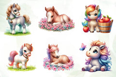 Baby Horse Clipart Bundle - CraftNest - Digital Crafting and Art