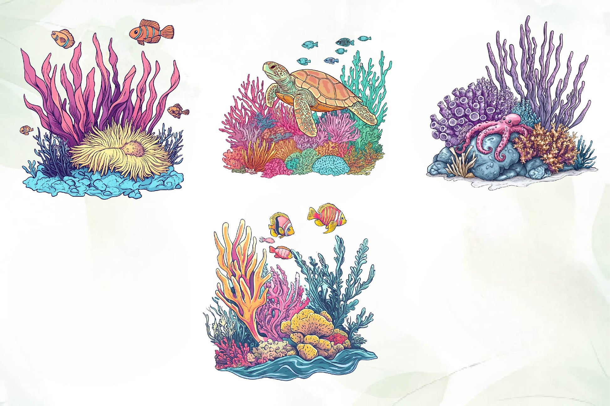Coral Reef Clipart Bundle - CraftNest - Digital Crafting and Art