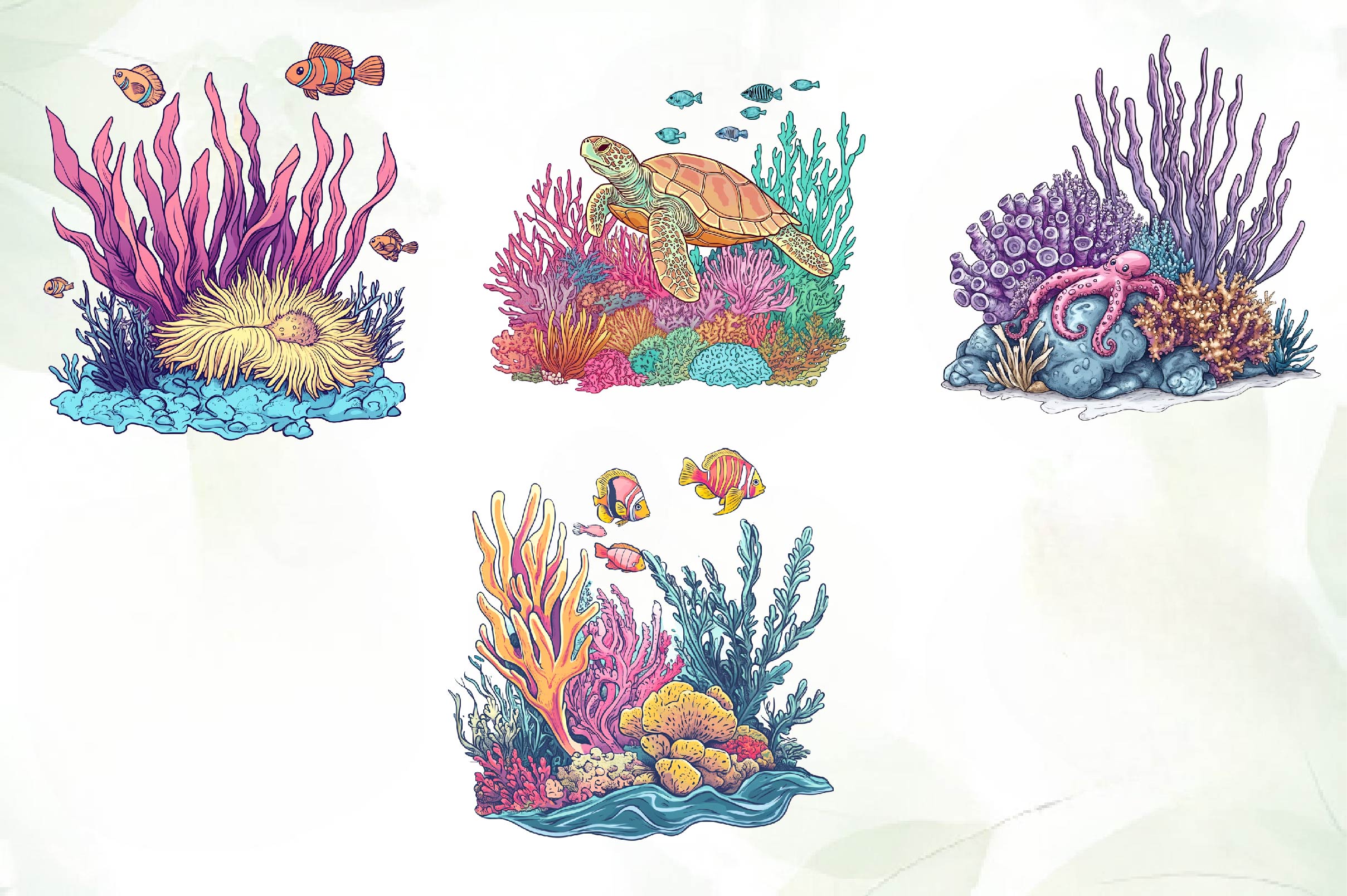Coral Reef Clipart Bundle - CraftNest - Digital Crafting and Art
