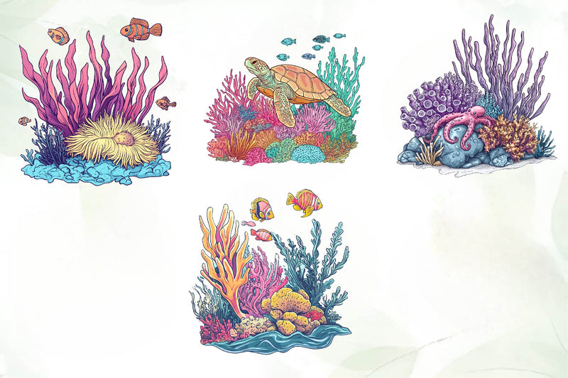Coral Reef Clipart Bundle - CraftNest - Digital Crafting and Art