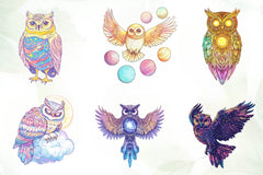 Cute Celestial Owl Clipart Bundle - CraftNest - Digital Crafting and Art