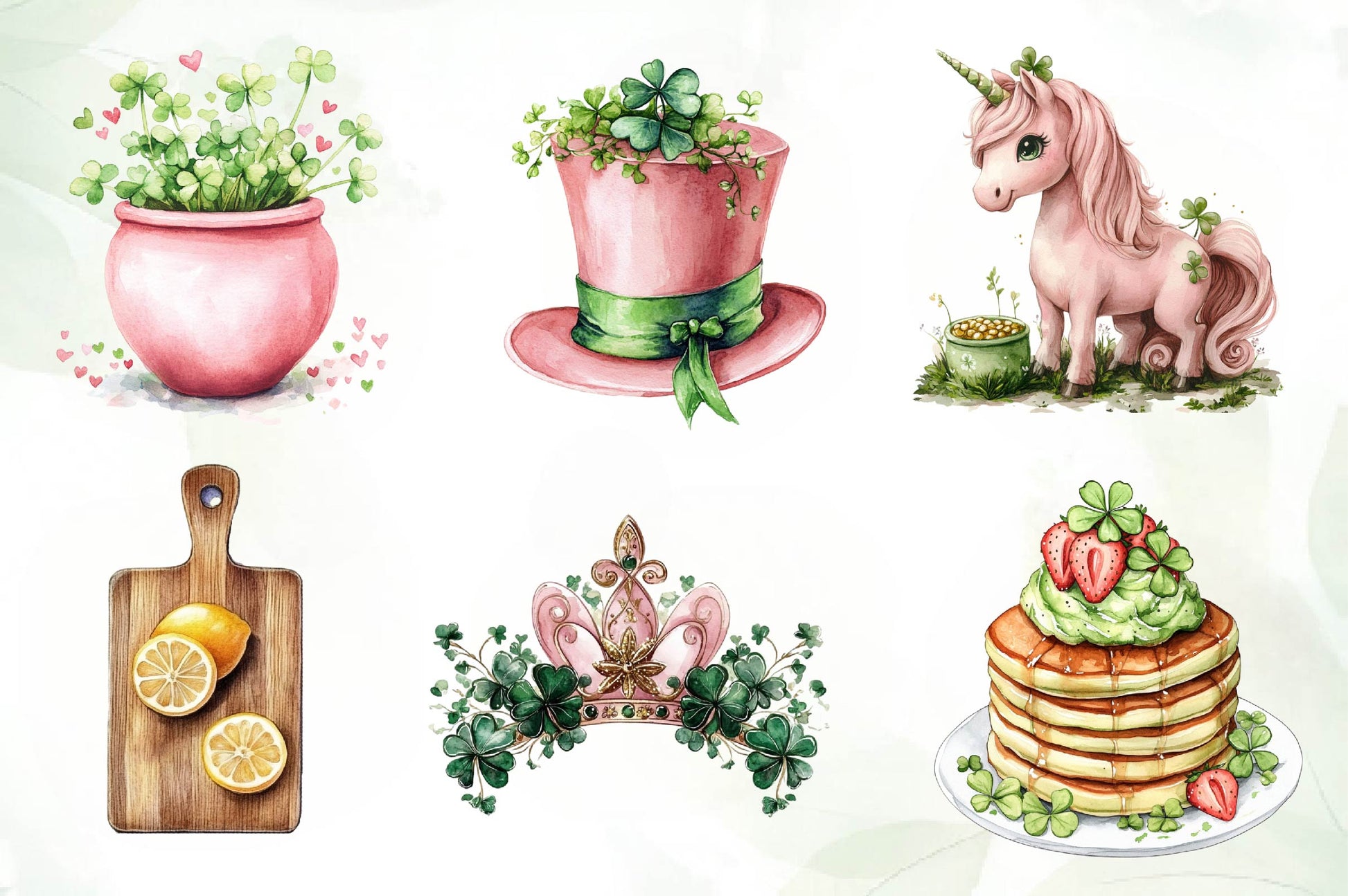 Pink St Patricks Day Clipart Bundle - CraftNest - Digital Crafting and Art