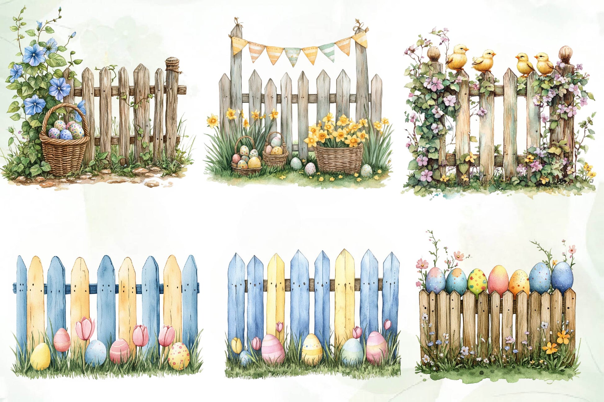 Mega Easter Fence Clipart Bundle - CraftNest - Digital Crafting and Art