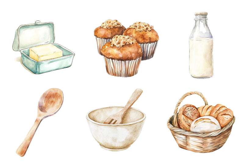 Neutral Baking Clipart Bundle - CraftNest - Digital Crafting and Art