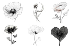 Poppy Flower Clipart Bundle - CraftNest - Digital Crafting and Art