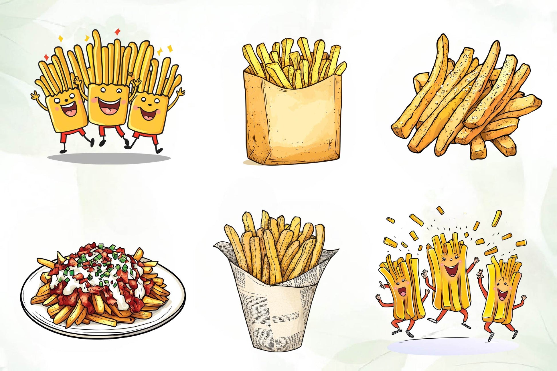 French Fries Clipart Bundle - CraftNest - Digital Crafting and Art