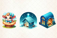 Cute Christmas Nativity Clipart Bundle - CraftNest - Digital Crafting and Art