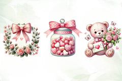 Pink Pastel Valentines Day Clipart Bundle - CraftNest - Digital Crafting and Art