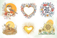 Sunshine & Love Mothers Day Clipart Bundle - CraftNest - Digital Crafting and Art
