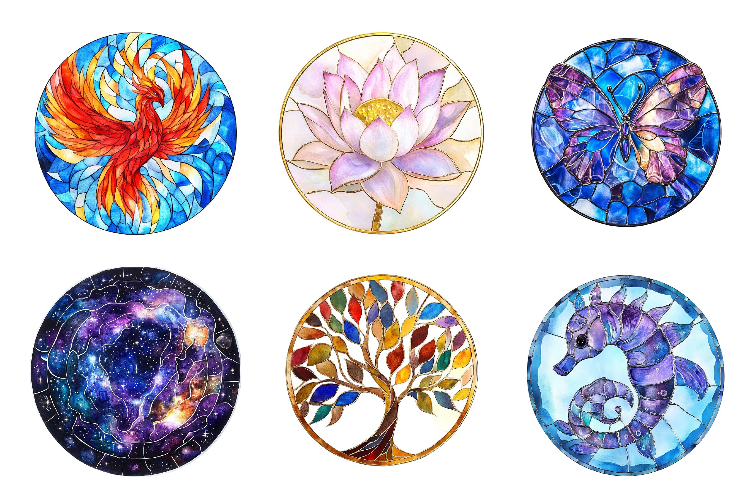 Stained Glass Clipart Bundle - CraftNest - Digital Crafting and Art