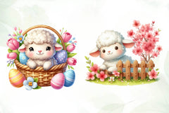 Cute Spring Sheep Clipart Bundle - CraftNest - Digital Crafting and Art