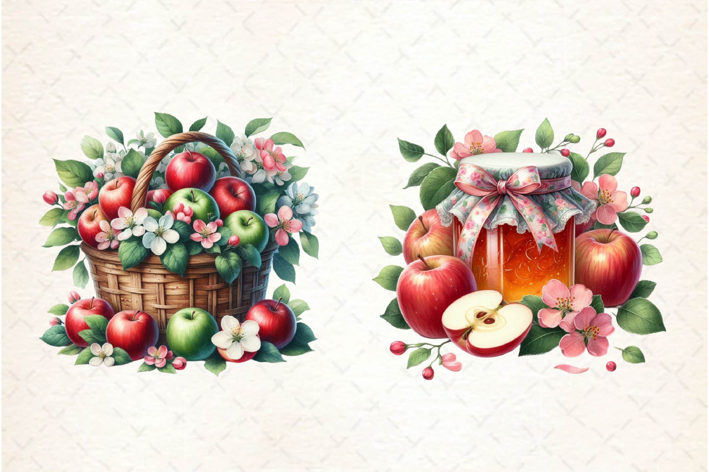 Spring Apple Harvest Clipart Bundle - CraftNest - Digital Crafting and Art