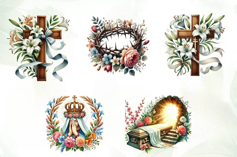 Christian Easter Clipart Bundle - CraftNest - Digital Crafting and Art