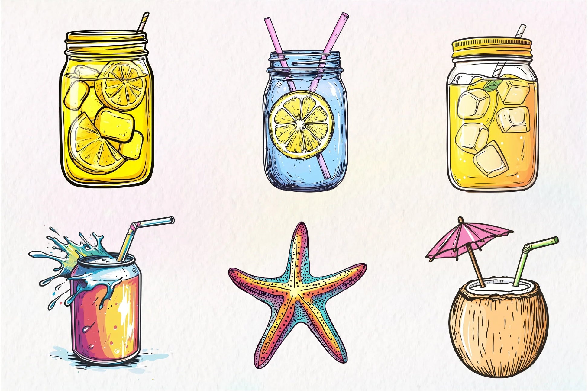 Summer Vibe Clipart Bundle 1 - CraftNest - Digital Crafting and Art