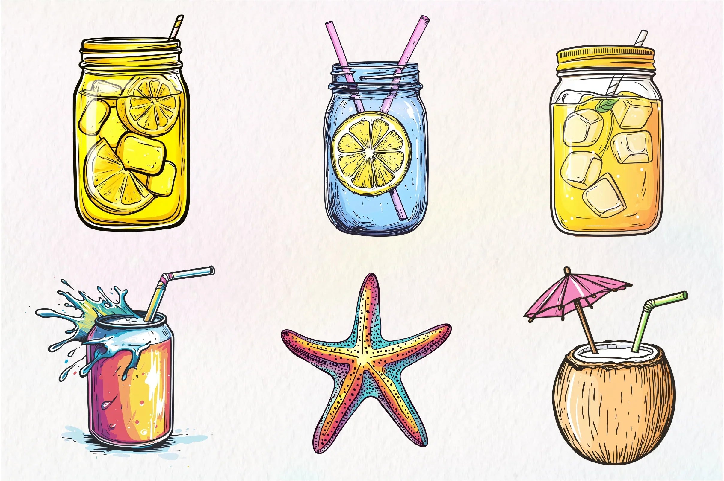 Summer Vibe Clipart Bundle 1 - CraftNest - Digital Crafting and Art