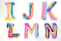 Brushstroke Letters Alphabet Clipart Bundle - CraftNest - Digital Crafting and Art