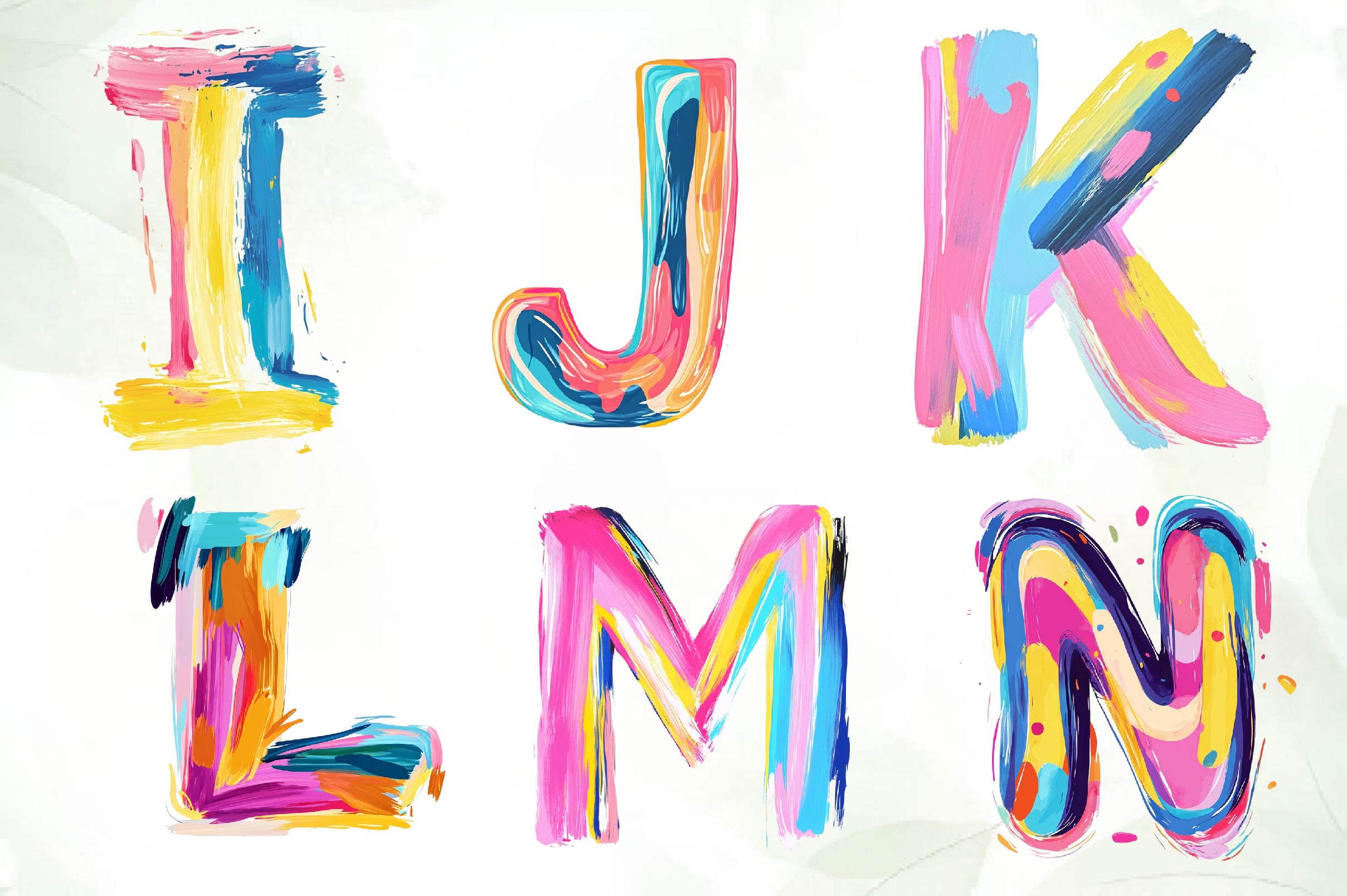 Brushstroke Letters Alphabet Clipart Bundle - CraftNest - Digital Crafting and Art