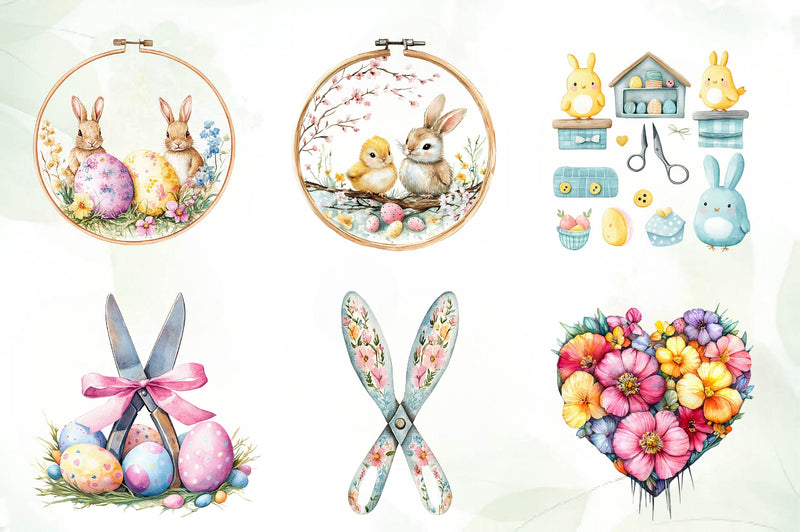 Easter Sewing Clipart Bundle - CraftNest - Digital Crafting and Art