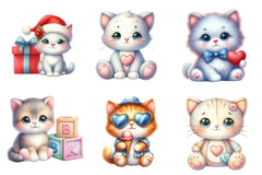 Cute Plush Toy Cat Clipart Bundle - CraftNest - Digital Crafting and Art