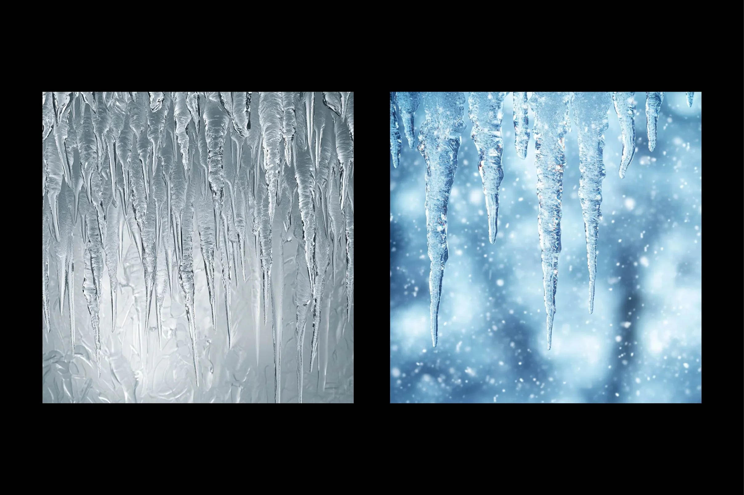 Frozen Icicles Digital Paper - CraftNest - Digital Crafting and Art