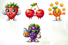 Funny Fruit Clipart Bundle 2 - CraftNest - Digital Crafting and Art