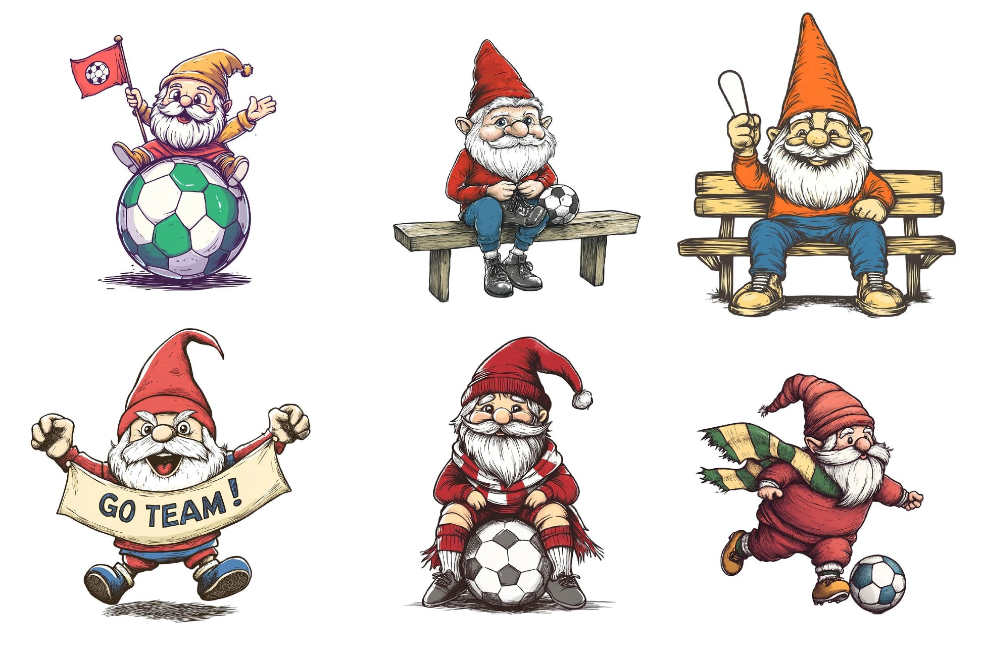 Soccer Gnome Clipart Bundle - CraftNest - Digital Crafting and Art