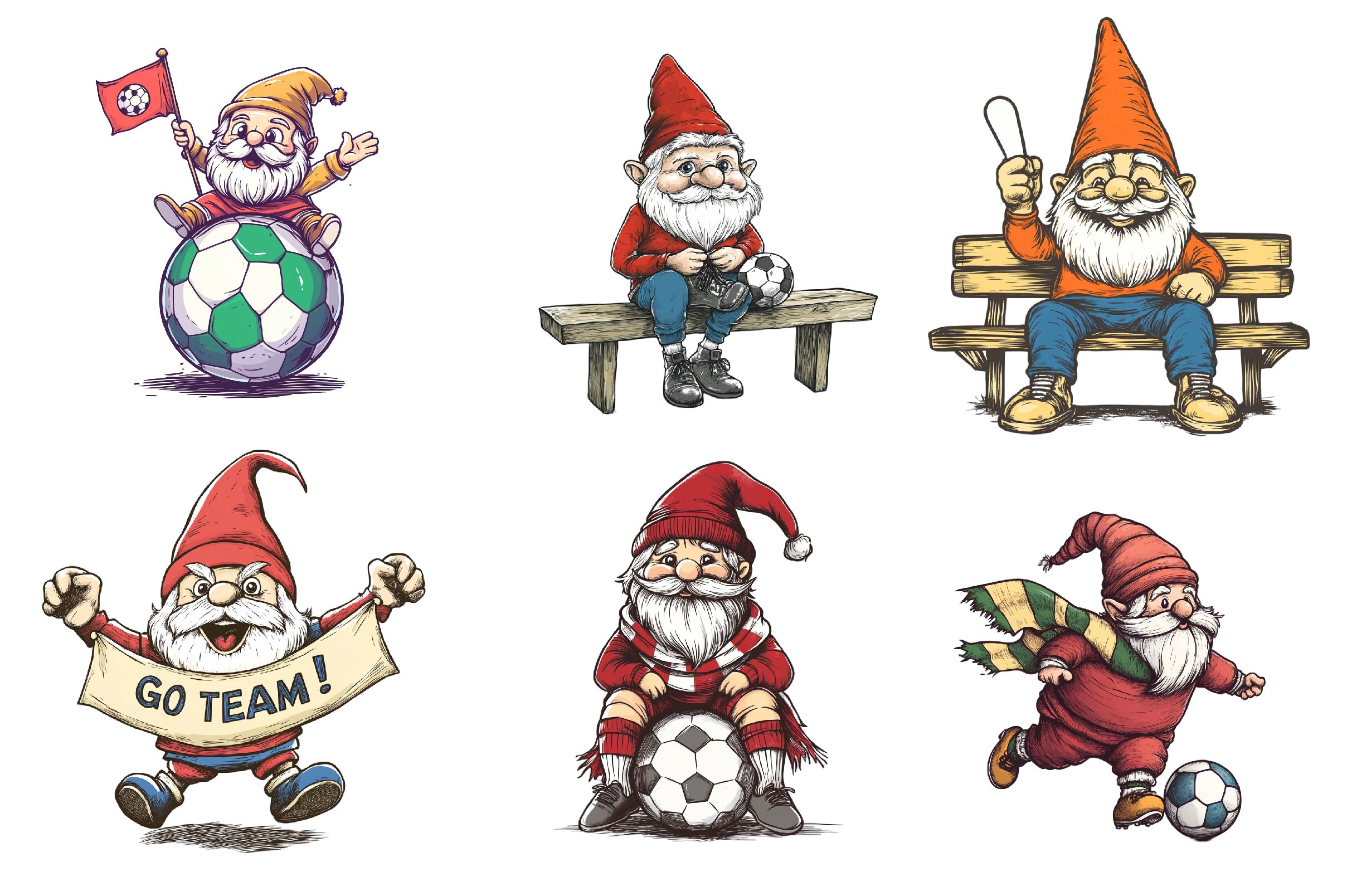 Soccer Gnome Clipart Bundle - CraftNest - Digital Crafting and Art